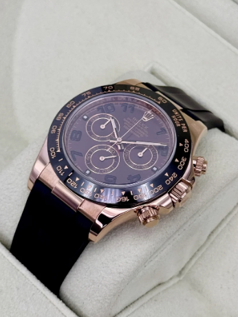 Daytona Assemblato (100) 40mm 116500LN Quadrante Arabo Cioccolato Acciaio placcato oro rosa Quadrante