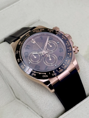 Daytona Assemblato (100) 40mm 116500LN Quadrante Arabo Cioccolato Acciaio placcato oro rosa Quadrante