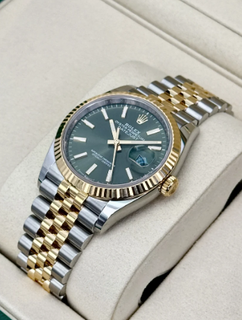 Datejust samengesteld (100) 36mm 126233 tweekleurige Jubilee-wijzerplaat in olijfgroen