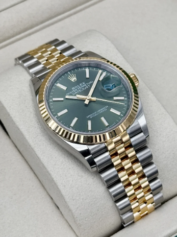 Datejust samengesteld (100) 36mm 126233 tweekleurige Jubilee-wijzerplaat in olijfgroen