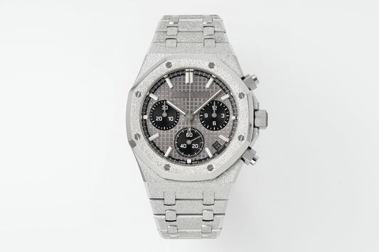 AP Assembled 90% 26240BC Frosted White Gold plated Grey Dial