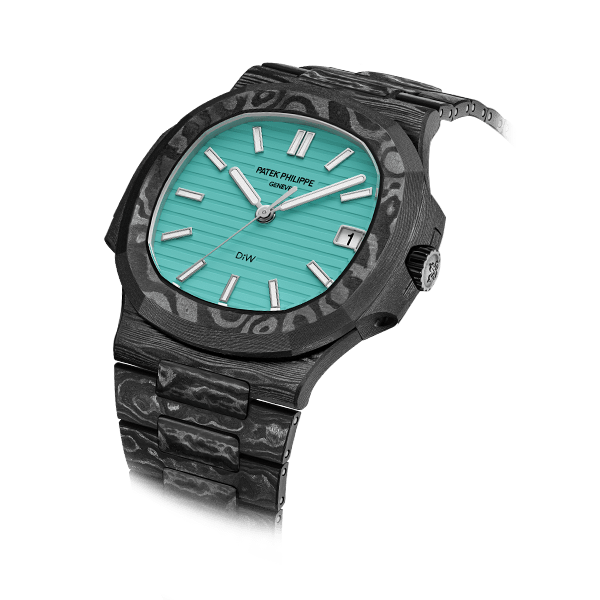 Dw Nautilus assembled 40mm All Carbon Celeste