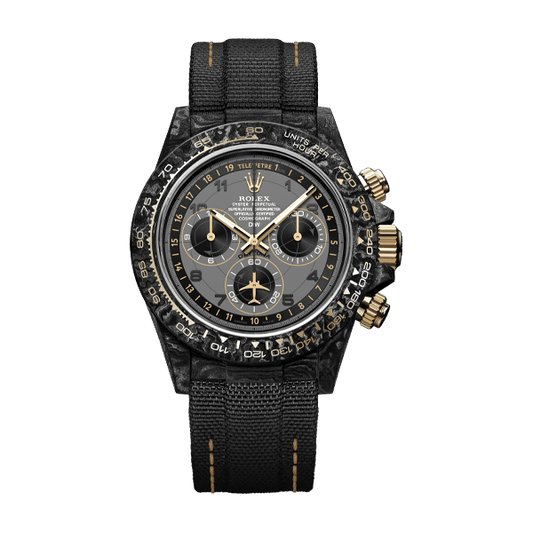 DW Daytona 40 mm Oyster, noir, assemblé Avia Grey