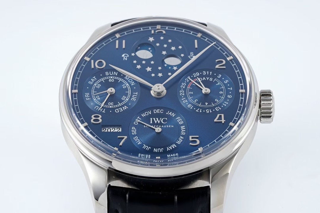 IW503302 IWC Samlet (100) 44mm Portuguese Evighedskalender blå urskive