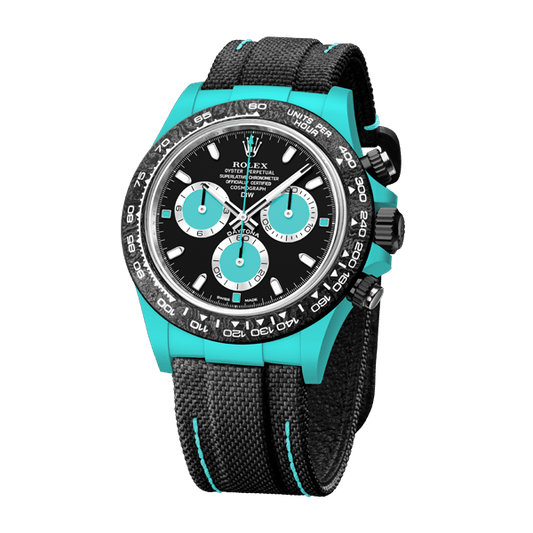 DW Daytona 40 mm Oyster, monterad i Celeste