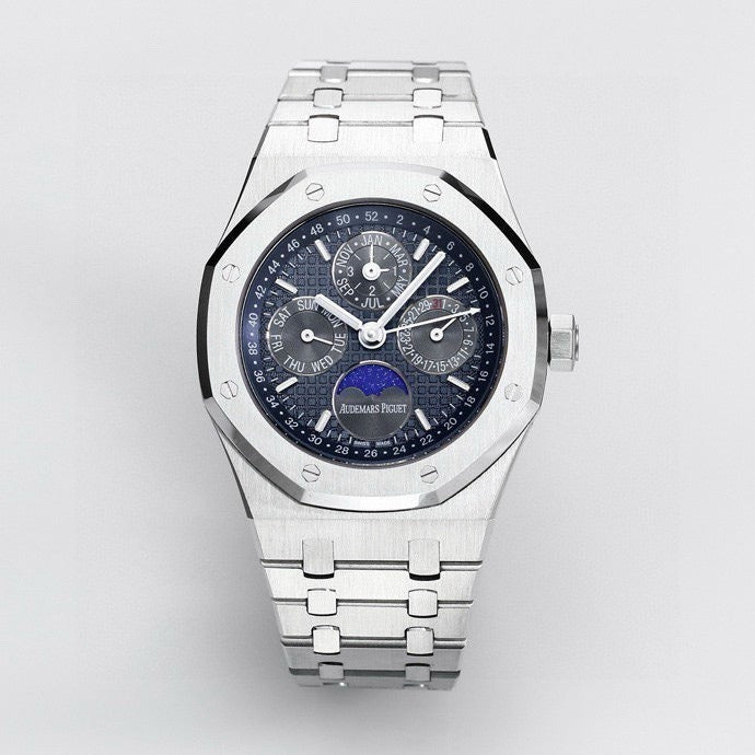 AP samlet Royal Oak evighedskalender 41mm 26574ST grå urskive