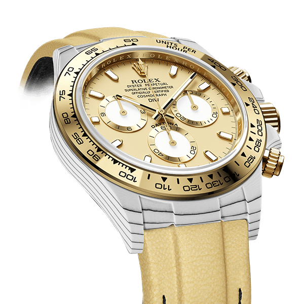 Dw Daytona 41 mm Oyster samlet i Golden Essence