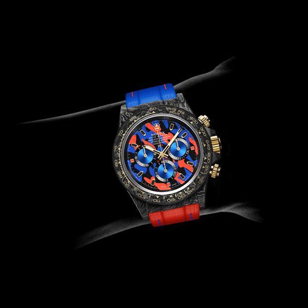 Dw Daytona 41 mm Oyster, negro, ensamblado, rojo militar