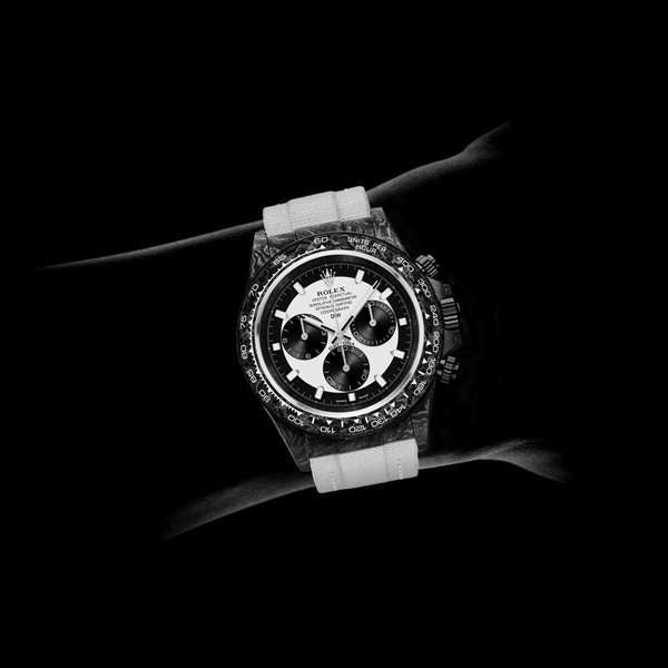 Dw Daytona 41 mm Oyster, sort Samlet cremefarvet