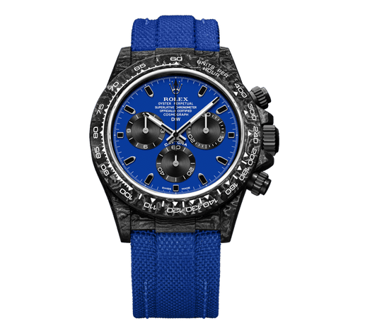 DW Daytona 40 mm Oyster, monterad i Miami-blått