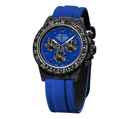 DW Daytona 40 mm Oyster, monterad i Miami-blått