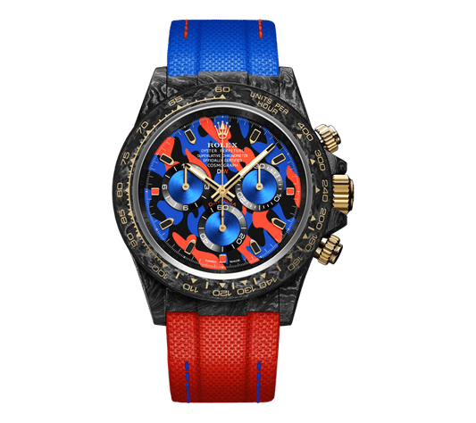 Dw Daytona 41 mm Oyster, noir, assemblé, rouge militaire