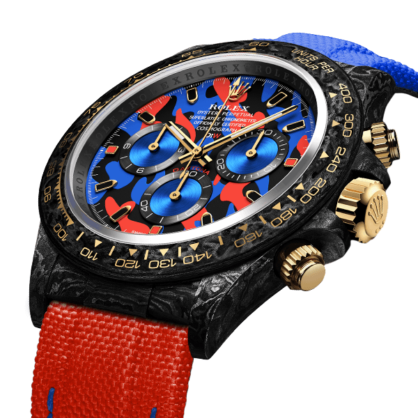 Dw Daytona 41 mm Oyster, negro, ensamblado, rojo militar