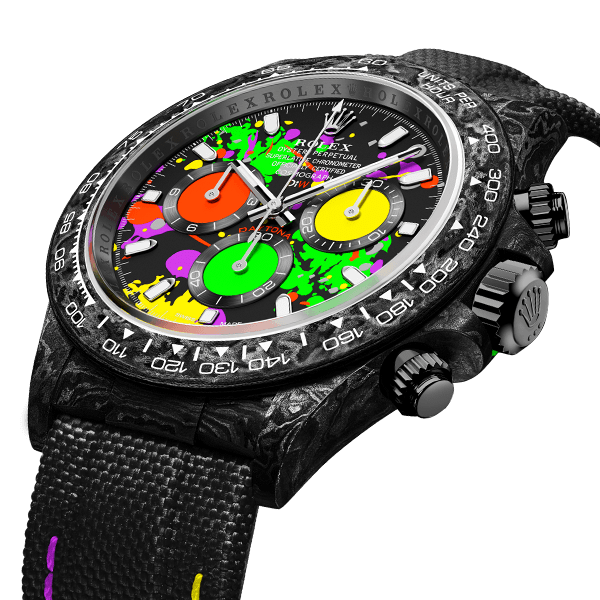 Dw Daytona 41 mm Oyster, sort, sammensat Motley