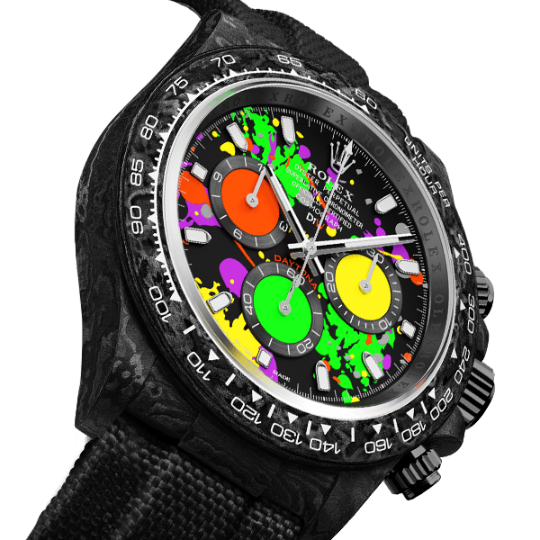 Dw Daytona 41 mm Oyster, sort, sammensat Motley