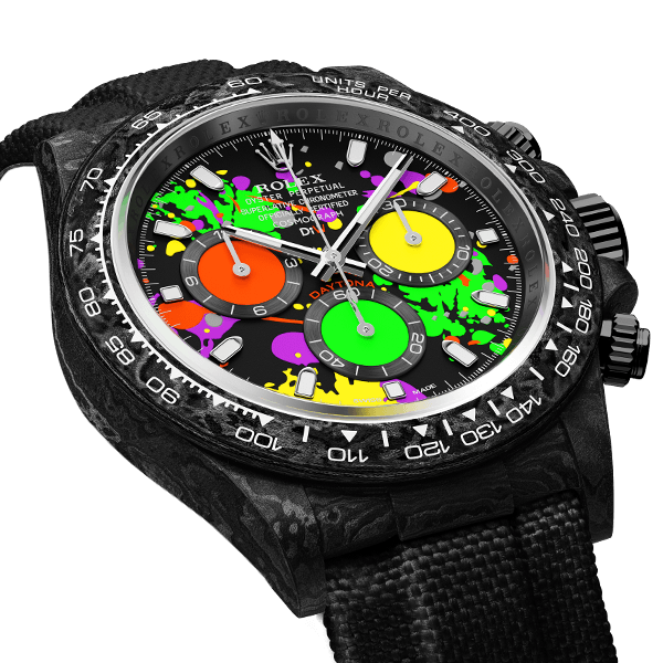 Dw Daytona 41 mm Oyster, sort, sammensat Motley