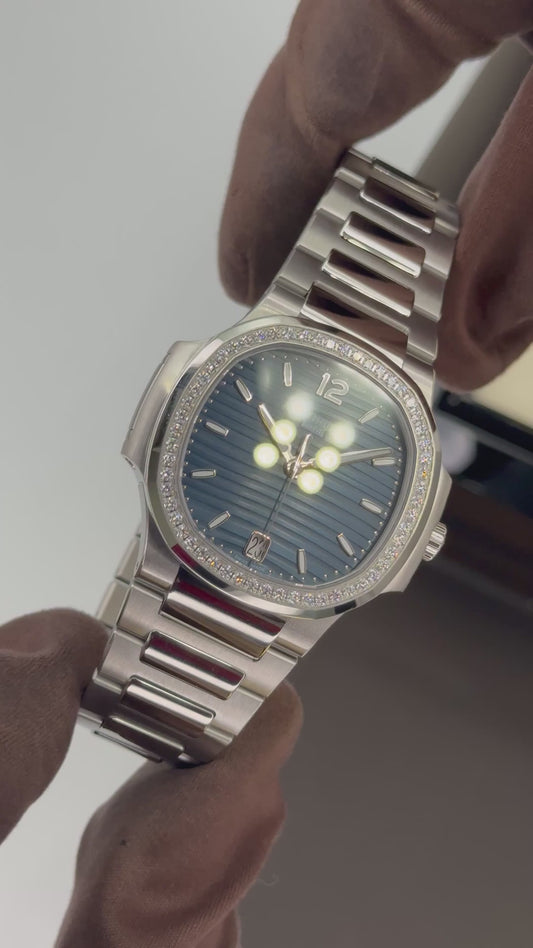 NEW 2025 PP Nautilus Assembled 100% 35.2mm 7118/1200A-001 Stainless Steel Blue Dial