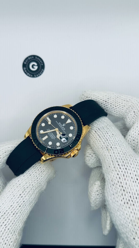 NEW 2024 Yacht-Master Assembled (100) 42mm 226658 Gold-plated steel Oysterflex Black Dial