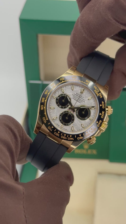 Daytona Assembled 40mm 126518LN Yellow-plated Oysterflex Meteorite Dial