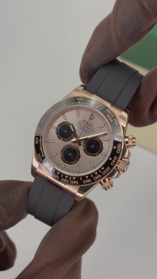 NEW 2025 Daytona Assembled 90% 40mm 126515LN Rose Gold Oysterflex Sundust Dial