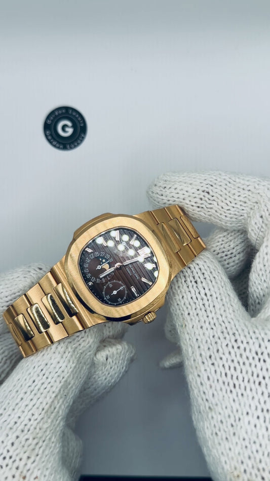 PP Nautilus Assemblato 90% 40mm 5712/1A-010 Acciaio Inossidabile Placcato Oro