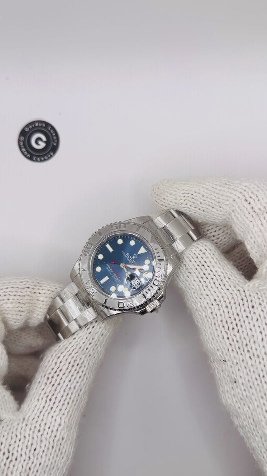 NUOVO 2024 Yacht-Master Assemblato (100) 40mm 126622 Acciaio Inossidabile Quadrante Blu