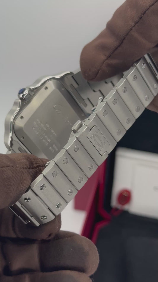 Santos 39.8mm WSSA0018 Stainless Steel Blue Dial