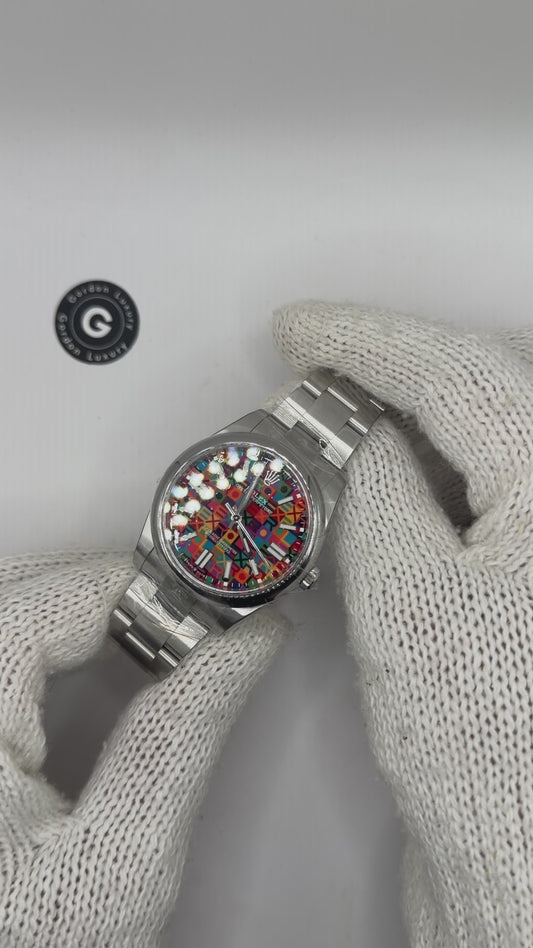 NEU 2026 Oyster Perpetual, montiert (100), 41 mm, 126000, Zifferblatt mit Jubilee-Motiv