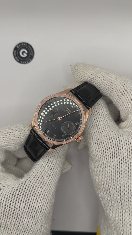 IW501707 IWC monterad (100) 42 mm Portuguese guldfärgad svart urtavla