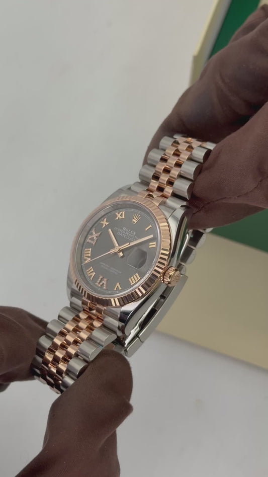 Datejust Assembled (100) 36mm 126231 Two-Tone Jubilee Slate Rhodium Diamond Dial