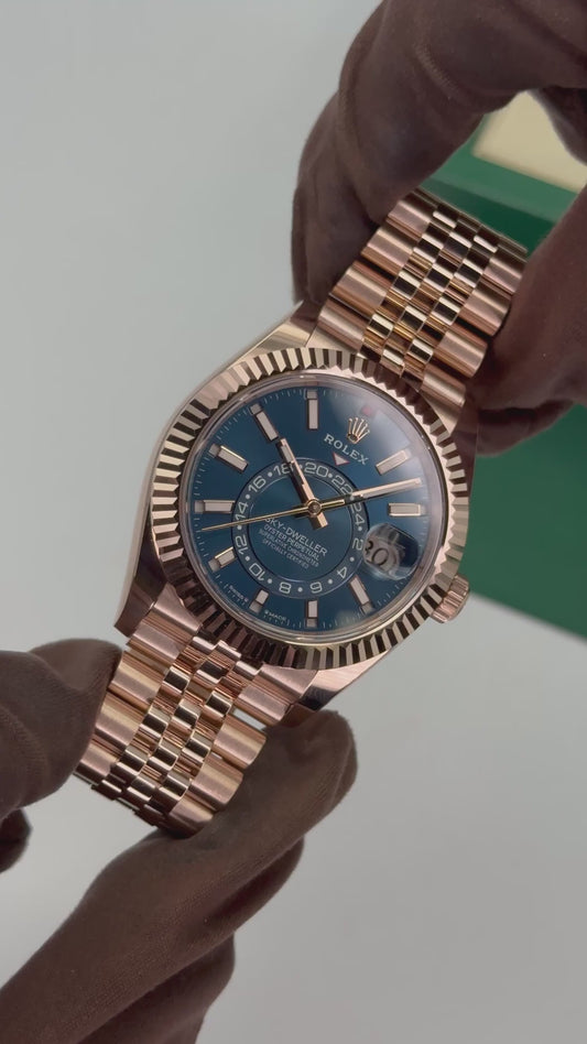 NEW 2025  Sky-Dweller Assembled 42mm 336935 Rose Gold Jubilee Blue Dial
