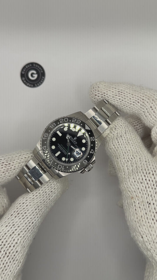 GMT-Master II Samlet (100) "Bruce Wayne" 40mm 126710GRNR Sort Skive Oyster