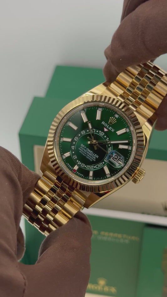 Sky-Dweller Assembled 42mm 336938 Yellow Gold Jubilee Green Dial