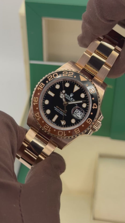 GMT-Master II Assembled (100) "Rootbeer" 40mm 126715CHNR Rose Gold-plated steel