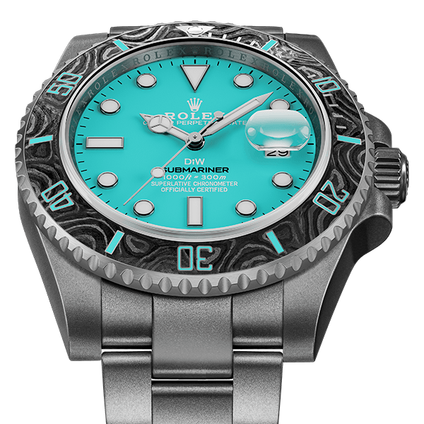 Dw Submariner samlet 41 mm akvamarin
