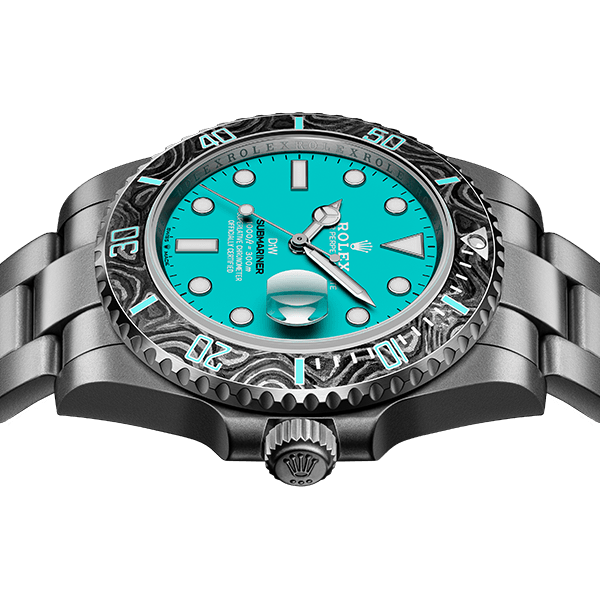Dw Submariner samlet 41 mm akvamarin