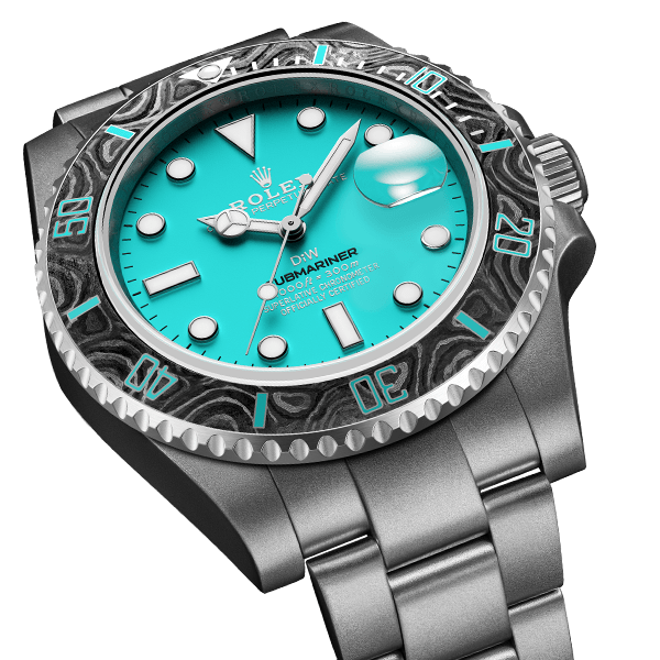 Dw Submariner samlet 41 mm akvamarin