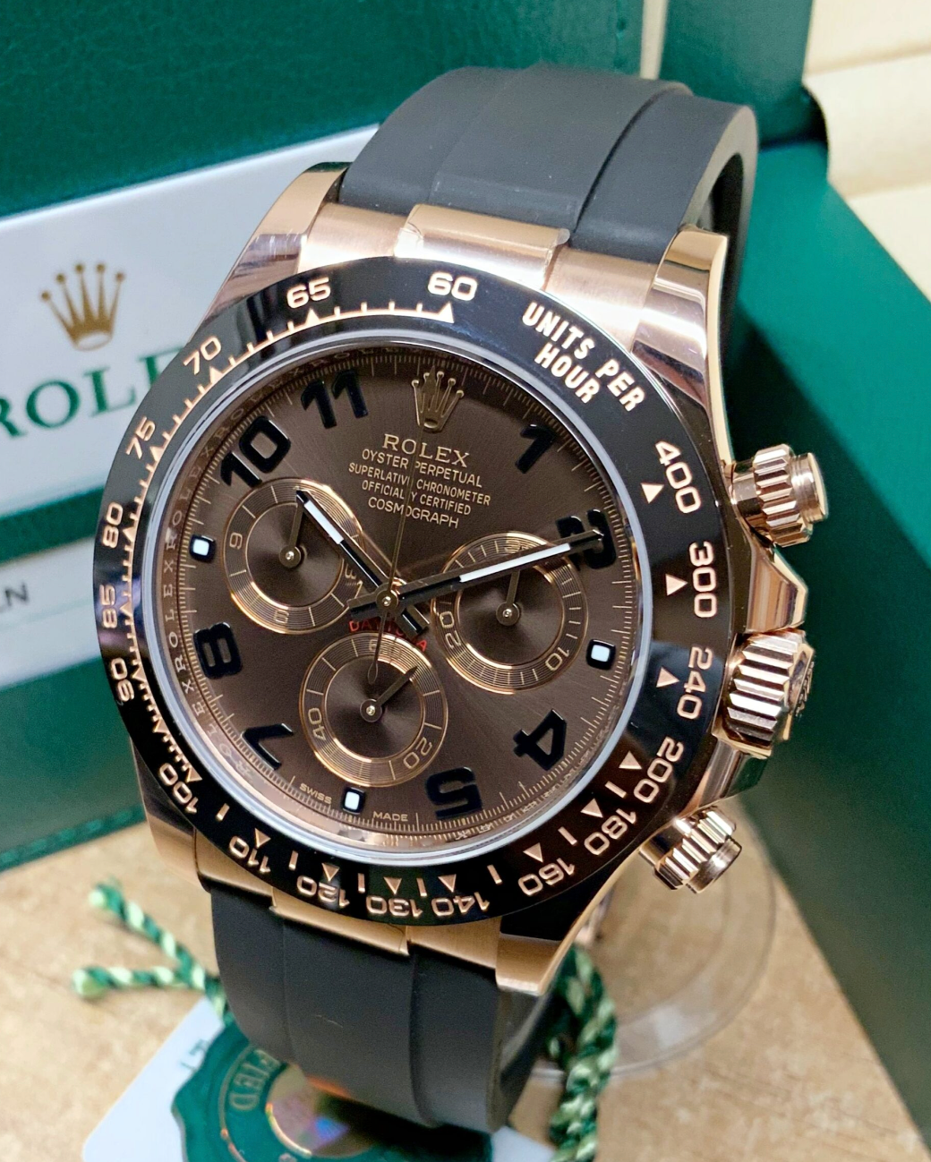 Assembled 80 Daytona oysterflex 116515LN rose gold choco arabic dial