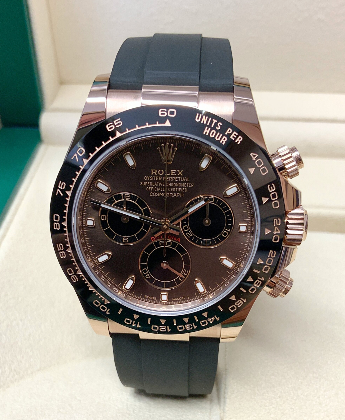 Assembled 80 Daytona oysterflex 116515LN rose gold choco dial