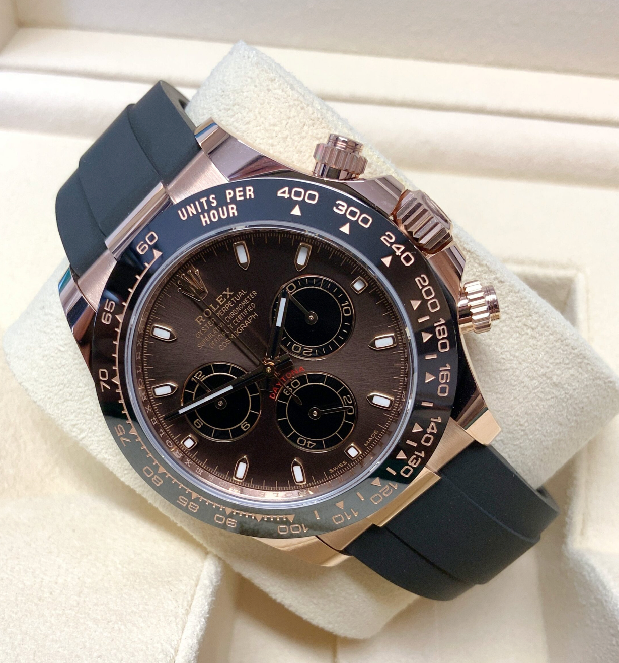 Assembled 80 Daytona oysterflex 116515LN rose gold choco dial