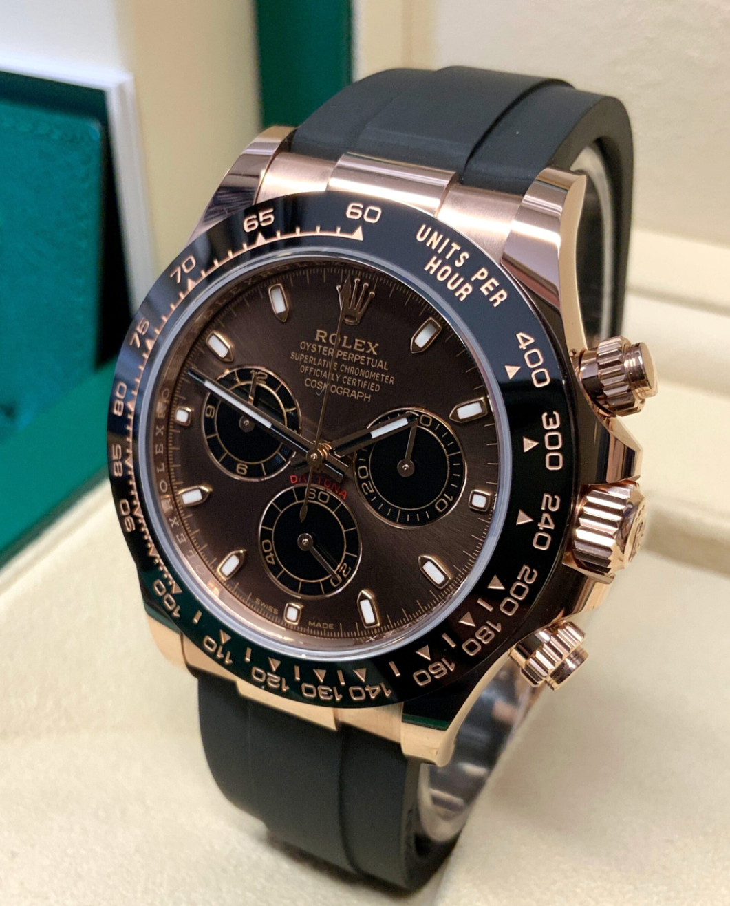 Assembled 80 Daytona oysterflex 116515LN rose gold choco dial