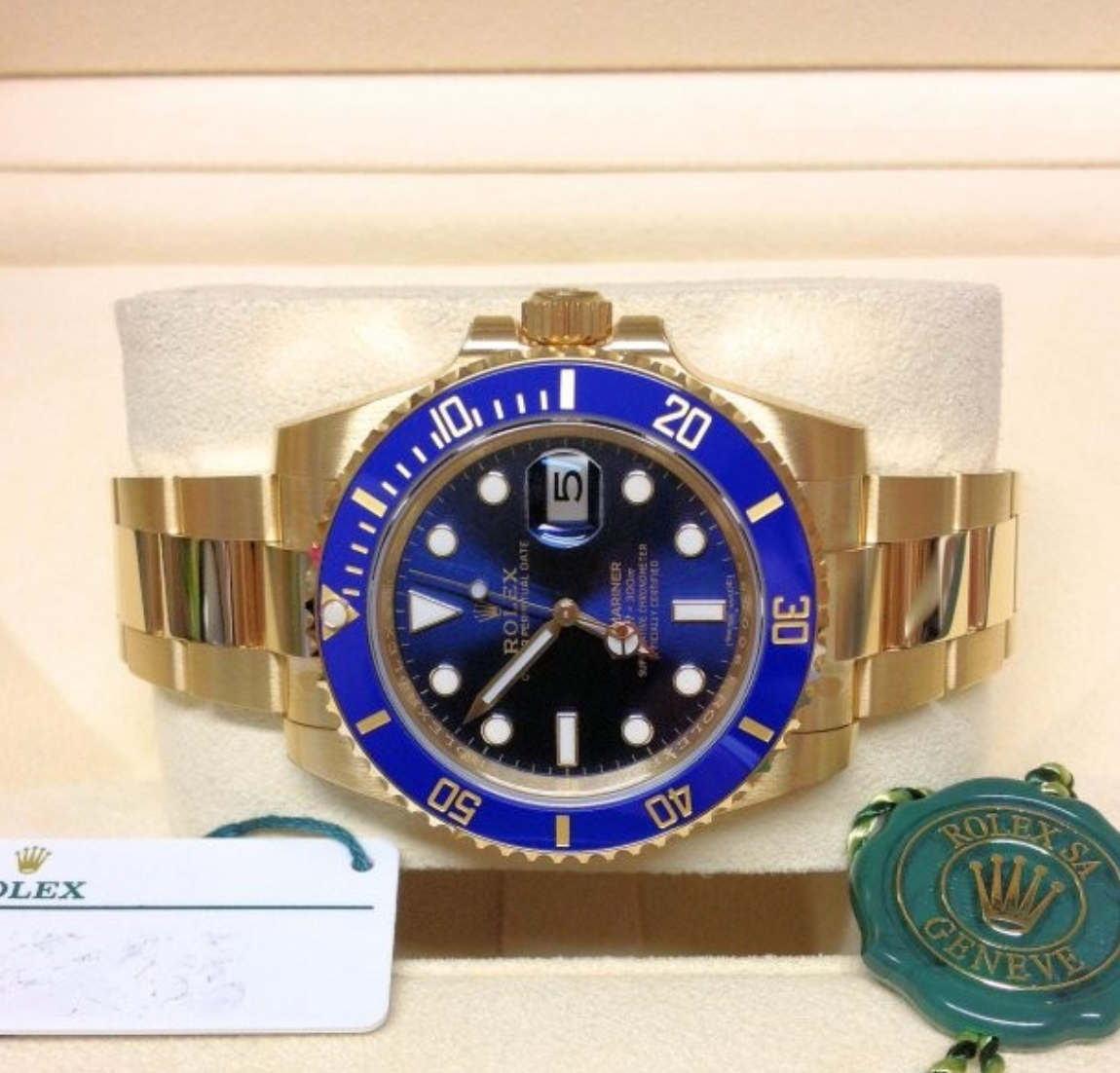 Assembled (80) Submariner Date 116618LB color Yellow Gold